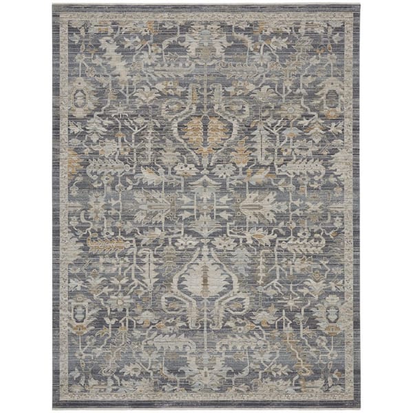 Nourison Nyle Navy Multicolor 12 ft. x 16 ft. Vintage Persian Area Rug