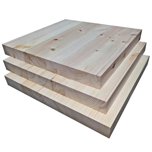 Unbranded 1 in. x 1-1/4 ft. x 1-1/4 ft. Allwood Pine Project Panel (Pack of 3)