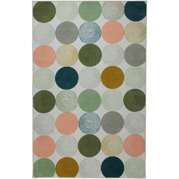 Mohawk Home Mosman Multi 8 ft. x 10 ft. Polka Dot Area Rug