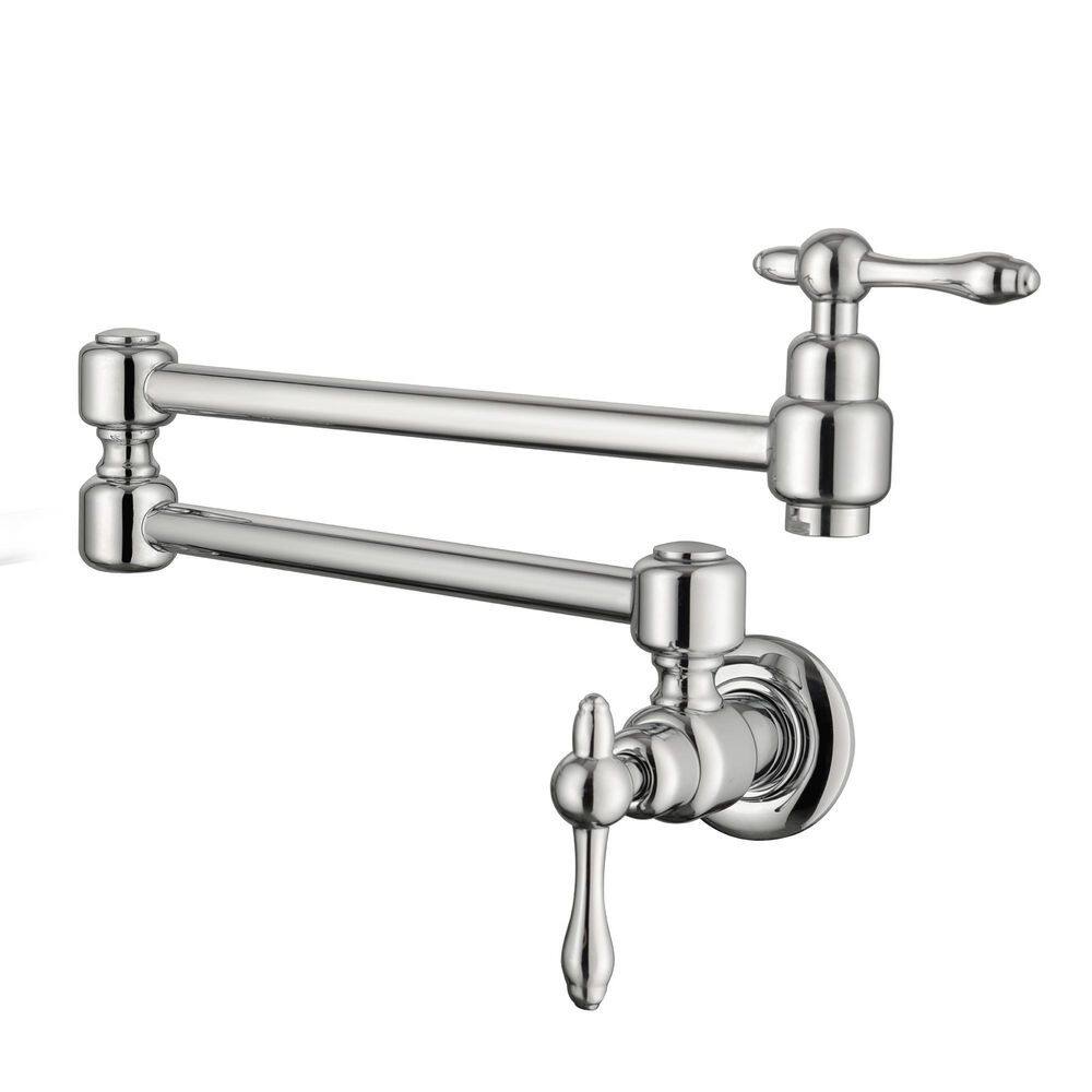 Nestfair Wall Mounted Pot Filler with 2 Handles in Chrome SMD1009P