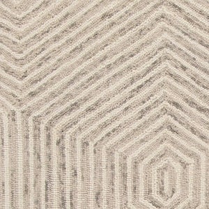 Bernadette Ivory 8 ft. x 10 ft. Rectangle Abstract Wool Area Rug