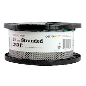 250 ft. 12/3 Black /White /Green Stranded Copper THHN Wire
