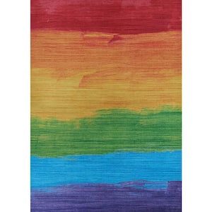 Rainbow Passion Multicolor 9 ft. x 12 ft. Area Rug