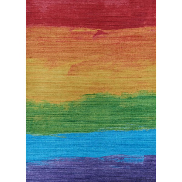 Couristan Rainbow Passion Multicolor 9 ft. x 12 ft. Area Rug