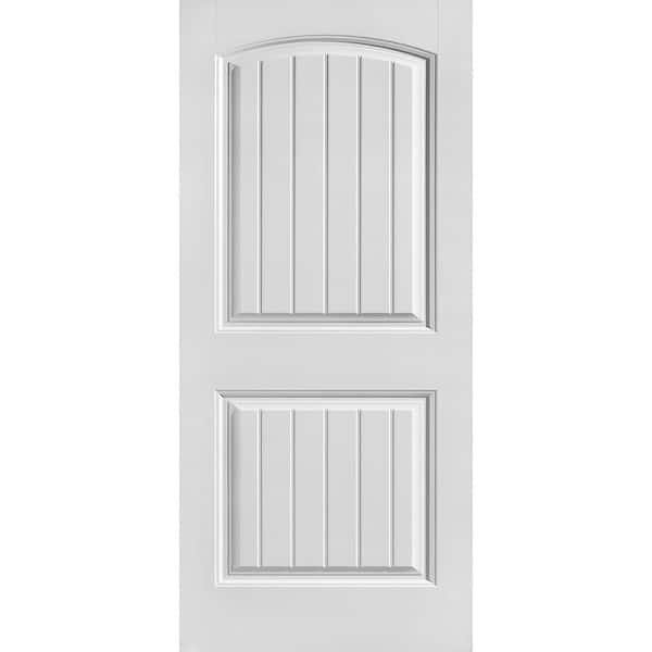 Masonite 36 in. x 80 in. 2 Panel Cheyenne Smooth Camber Top Plank Hollow Core Primed Composite Interior Door Slab