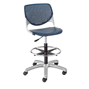 KOOL White Polypropylene Seat Drafting Chair