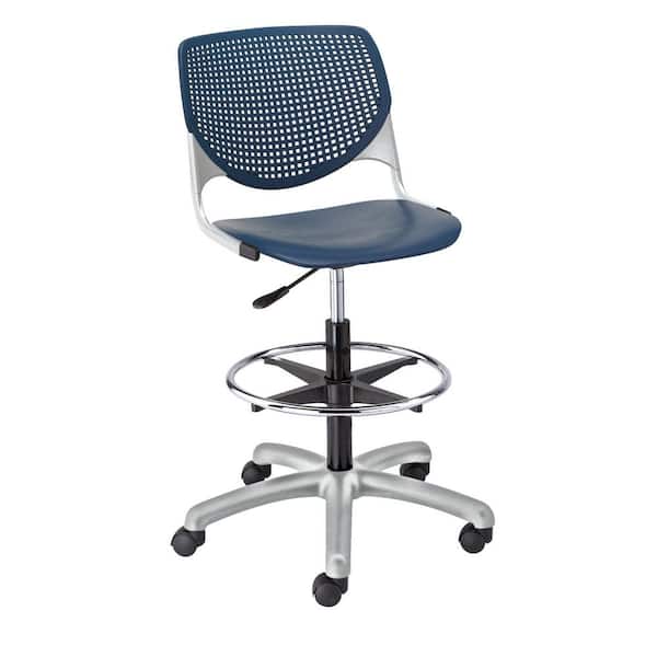 Unbranded KOOL White Polypropylene Seat Drafting Chair