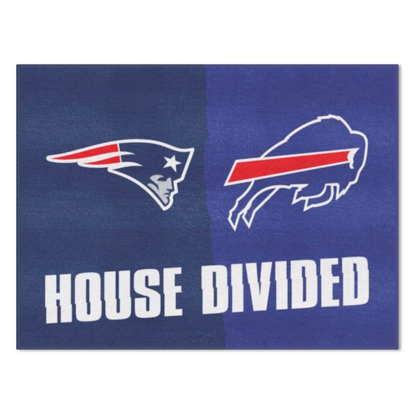 TrafficMaster NFL Patriots:Bills House Divided Multi 3 ft. x 4 ft. Interior Area Rug