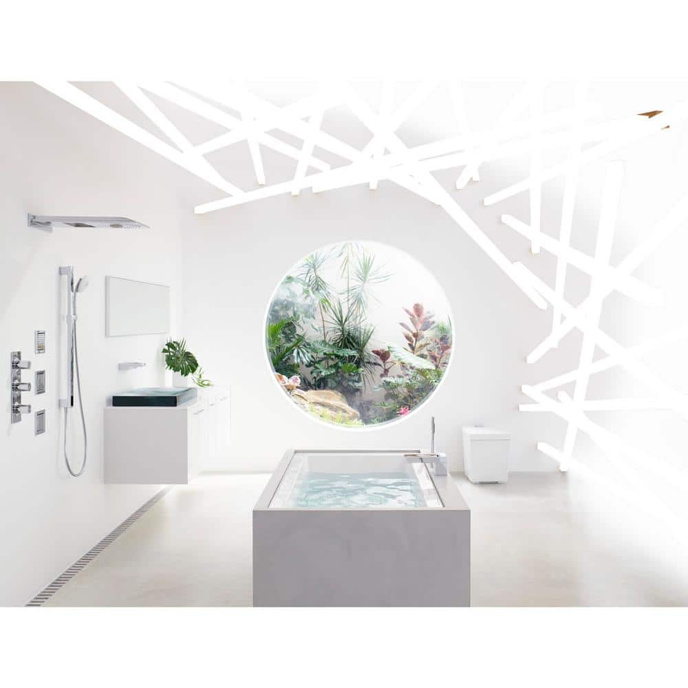 Underscore 66" White Acrylic Drop-In Soaking Bathtub