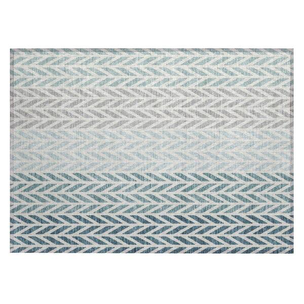 Chantille Machine Washable Indoor/Outdoor Abstract ACN3041 Seafoam 2 ft. x 3 ft. Accent Rug