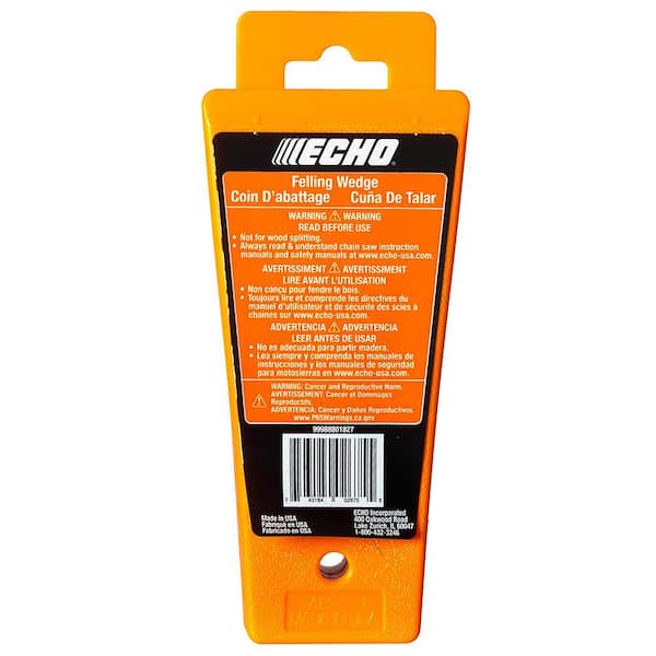 5.5 in. Smooth High Impact Plastic Tree Felling Wedge Shim for Safe Chainsaw Logging Tree Cutting to Prevent Saw Pinches