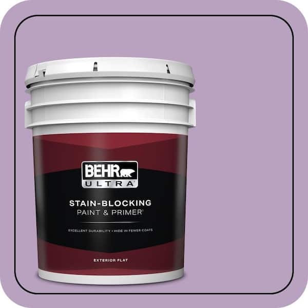 BEHR ULTRA 5 gal. #660D-4 Lilac Rose Flat Exterior Paint & Primer