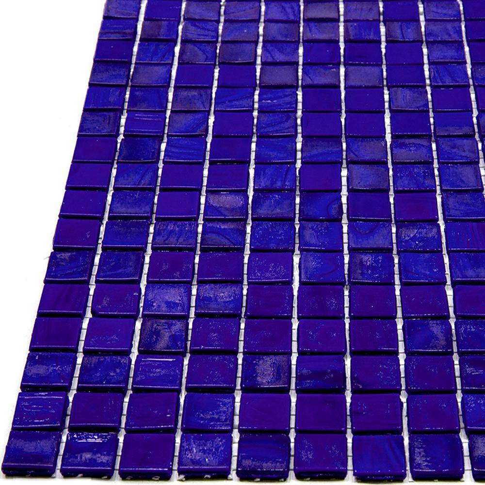 Glossy Royal Blue Glass Mosaic Wall and Floor Tile