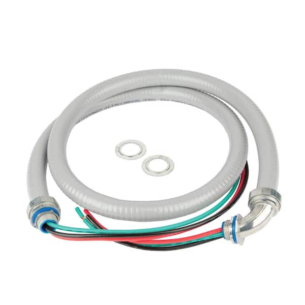 Cambridge 1/2 in. x 4 ft. 10/3 Flexible PVC Conduit A/C Whip Cable