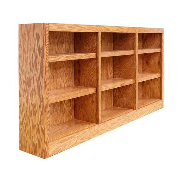 Concepts In Wood 36 in. Dry Oak Wood 9-shelf Standard Bookcase