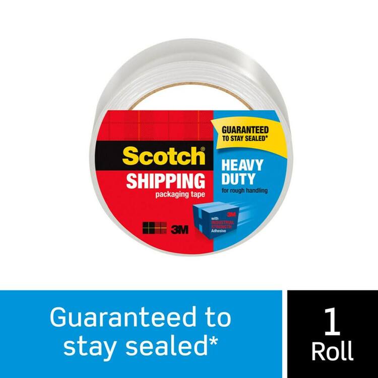 Scotch 1.88 in. x 54.6 yds. Heavy Duty Clear Shipping and Packaging Tape