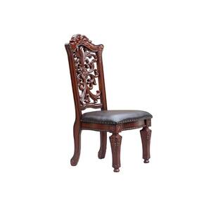 Vendome Side Chair (Set-2) In PU and Cherry