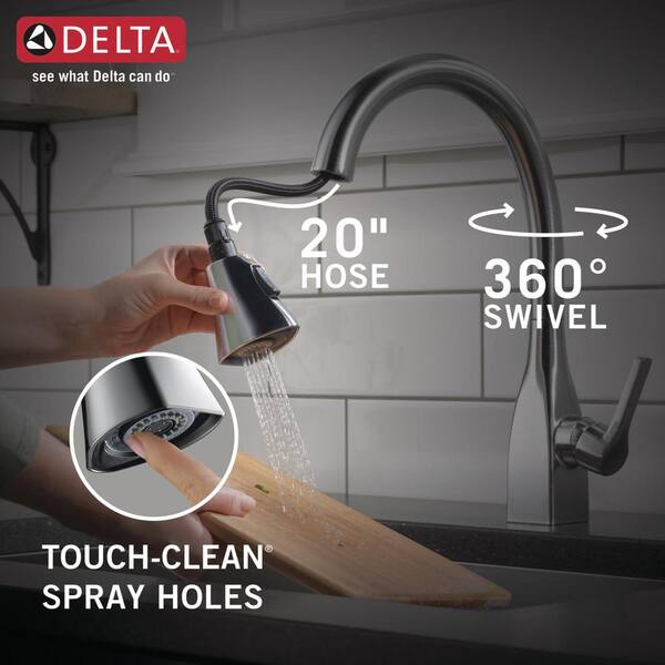 Mateo Single-Handle Pull-Down Sprayer Kitchen Faucet with ShieldSpray Technology in Arctic Stainless Mateo Single-Handle Pull-Down Sprayer Kitchen Faucet with ShieldSpray Technology in Arctic Stainless