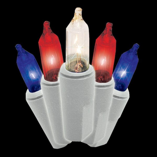 Brite Star 22.42 ft. 100-Count Patriotic Red/ White/ Blue Lights