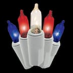 100-Light Patriotic Red, White and Blue Lights (Set of 2)