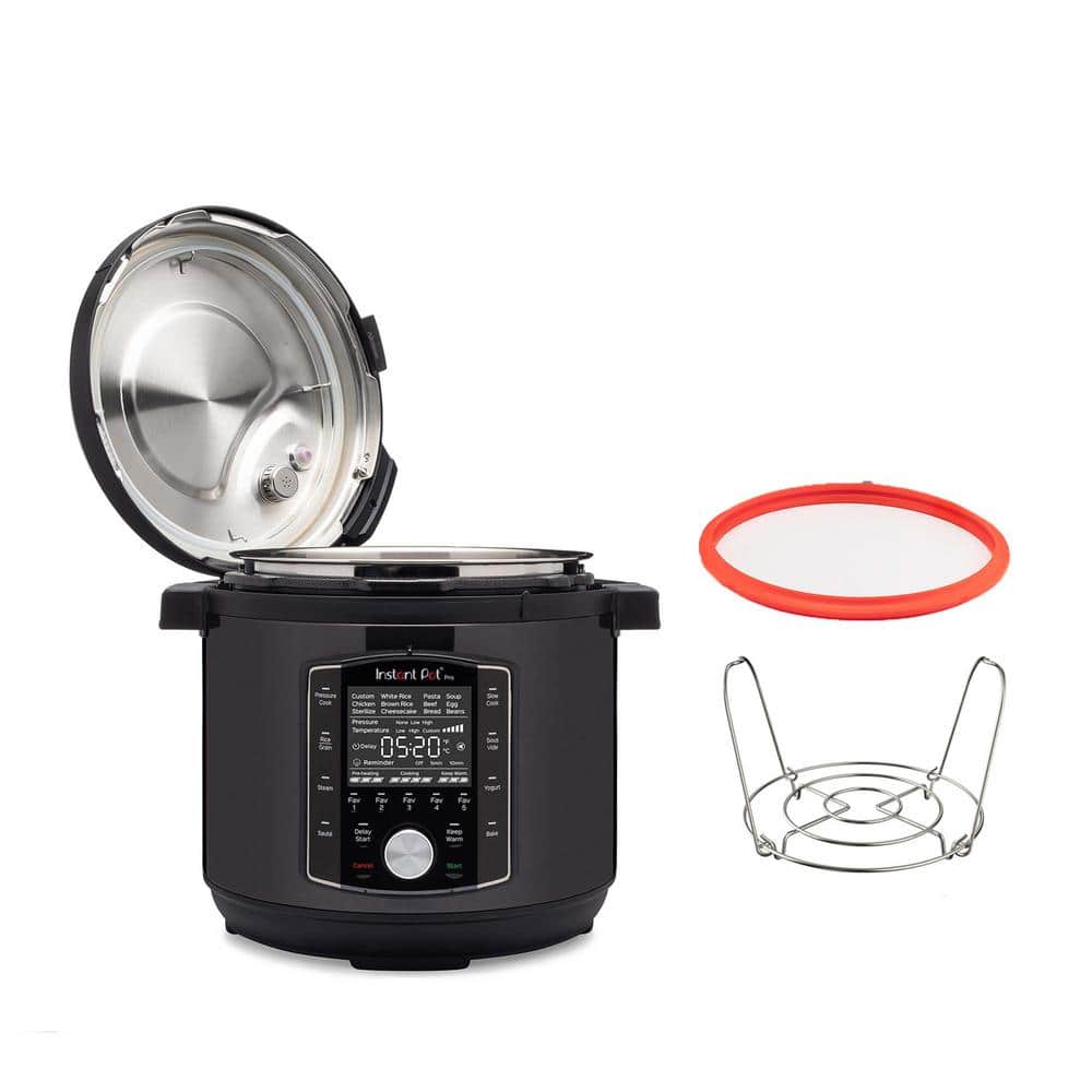 Black 8-Quart Electric Multi-Cooker with LCD Display