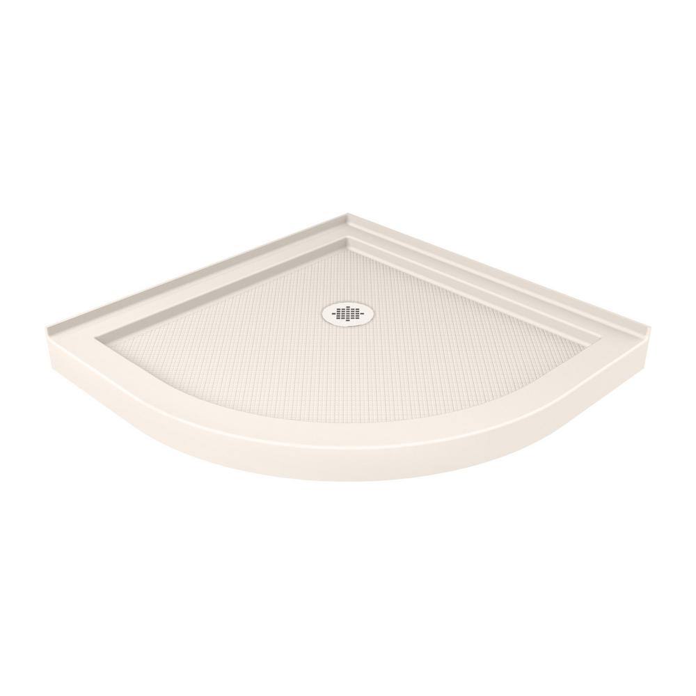Prime 38" Frameless Clear Glass Round Sliding Shower Enclosure