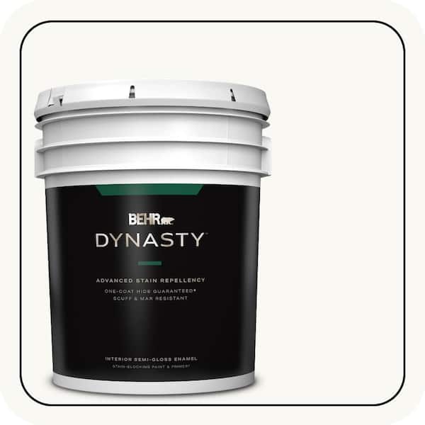 BEHR DYNASTY 5 gal. #PR-W15 Ultra Pure White Semi-Gloss Enamel Interior Stain-Blocking Paint & Primer