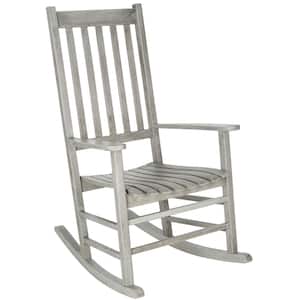 Shasta Gray Wash Acacia Wood Outdoor Rocking Chair