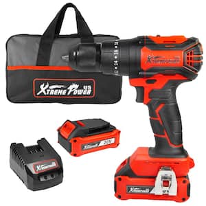 20-Volt MAX Li-Ion Brushless Cordless Impact Drill 1/2 in. Chuck LED Power Drill 2 Ah Battery, Charger & Bag