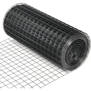 4 ft. x 50 ft. 14-Gauge Black PVC Coated Welded Wire Fence with Mesh Size 1 in. x 1 in.