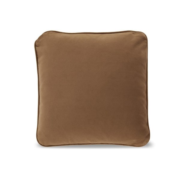 Benjara Wali Yellow Velvety Feather Polyester 20 in. X 5 in. Throw Pillow (Set of 4)