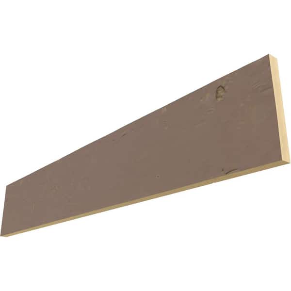 Ekena Millwork Endurathane 1 in. H x 6 in. W x 6 ft. L Knotty Pine Rustic Taupe Faux Wood Beam Plank