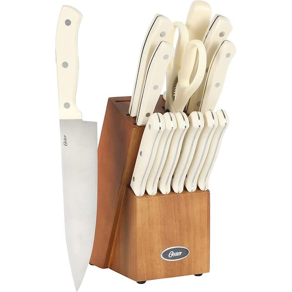 Oster Evansville 14-Piece Stainless Steel Cutlery Set in Light