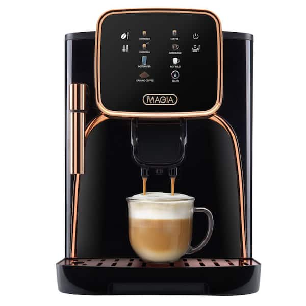 Magia Clasica 2-Cup Black Copper Fully Automatic Espresso Machine-With Grinder