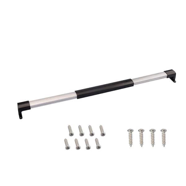 21-5/8 in. to 28-5/8 in. Adjustable RV Screen Door Cross Bar Handle with Sturdy and Secure Non-Slip Grip, Black (1-Pack)
