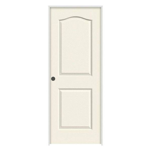 JELD-WEN 24 in. x 80 in. Princeton Vanilla Painted Right-Hand Smooth Molded Composite Single Prehung Interior Door