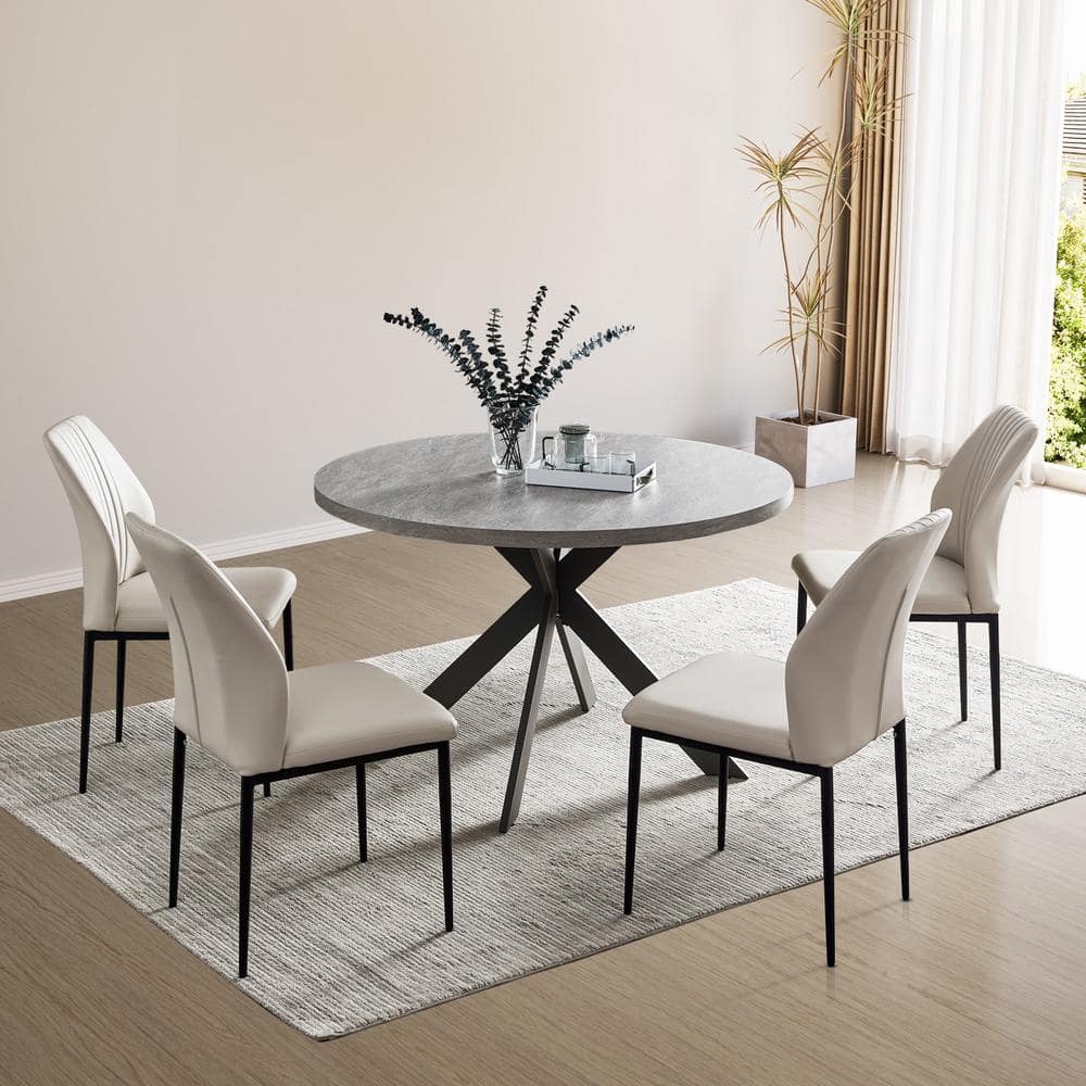 5 Sides Italian marble with brass dining table – Furniture Park