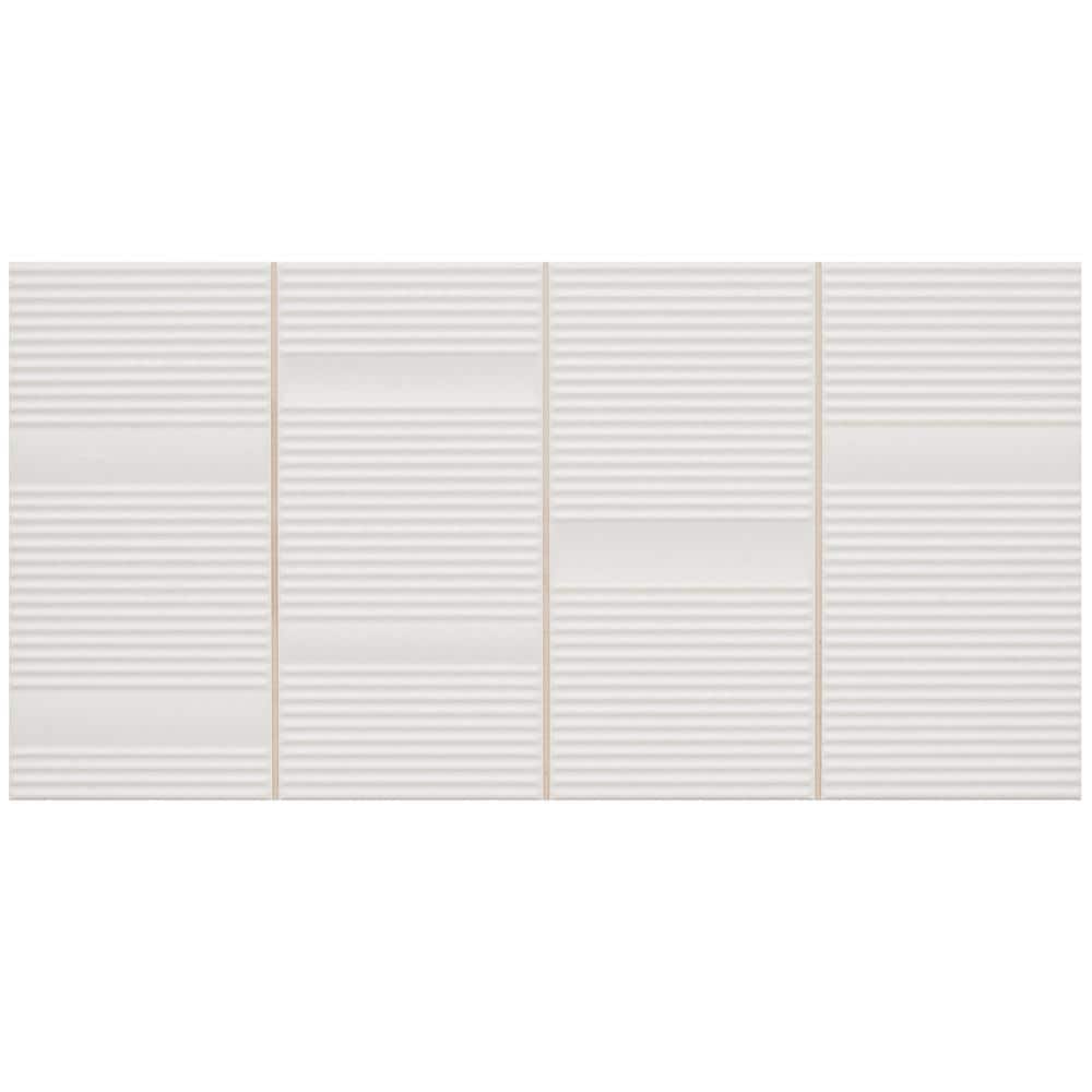 Flyer White 8'' x 16'' Matte Ceramic Wall Tile