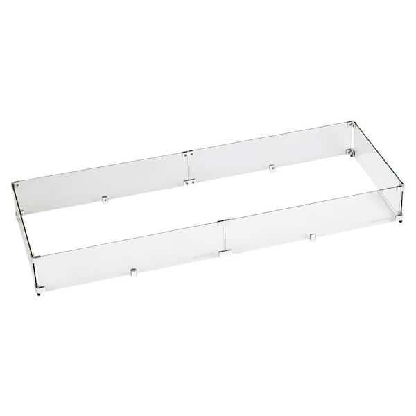 American Fire Glass 53.5 in. x 19.5 in. Tempered Glass Flame Guard