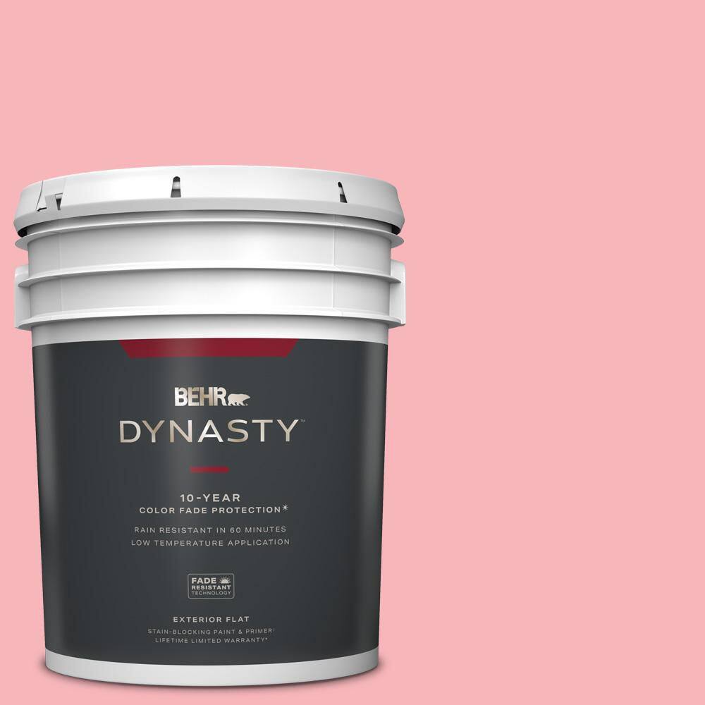 BEHR DYNASTY 5 gal. 130A3 Ballerina Pink Flat Exterior StainBlocking