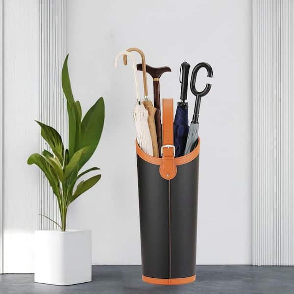 Gold or Black Metal 2 Section Umbrella Stand with Umbrella Shaped