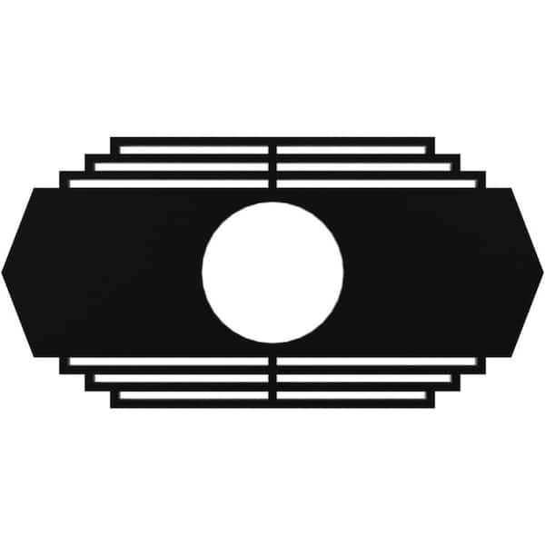 20 in. W x 10 in. H x 5 1/4 in. ID x 1/2 in. P Chrysler Architectural Grade PVC Pierced Ceiling Medallion