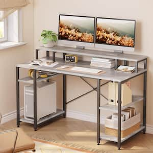 Bestier 47 in. Small L-Shaped Computer Desk with Storage Shelves Black  BEST-1298-D31BLK - The Home Depot