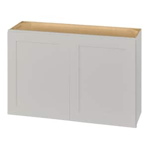 Avondale 36 in. W x 12 in. D x 24 in. H Ready to Assemble Plywood Shaker Wall Bridge Kitchen Cabinet in Dove Gray