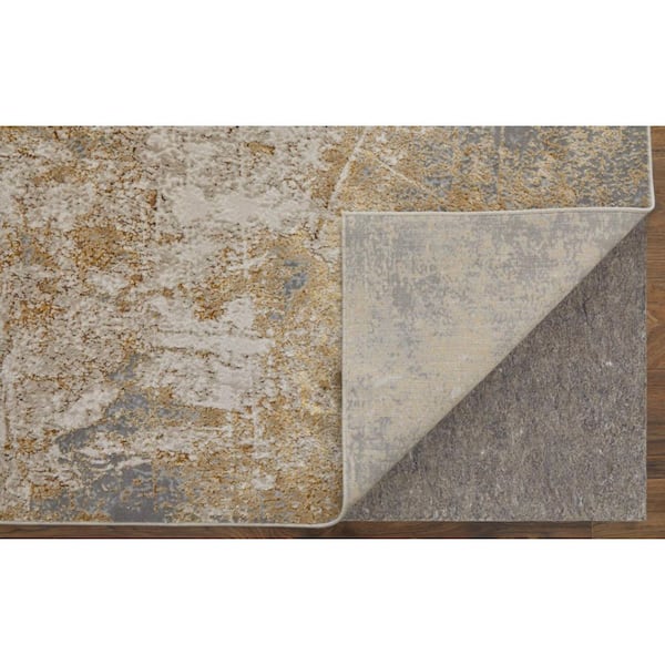 12 ft. x 18 ft. Ivory, Gray, Brown Abstract Area Rug