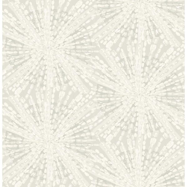 NuWallpaper Silver Sunburst Peel and Stick Wallpaper Sample
