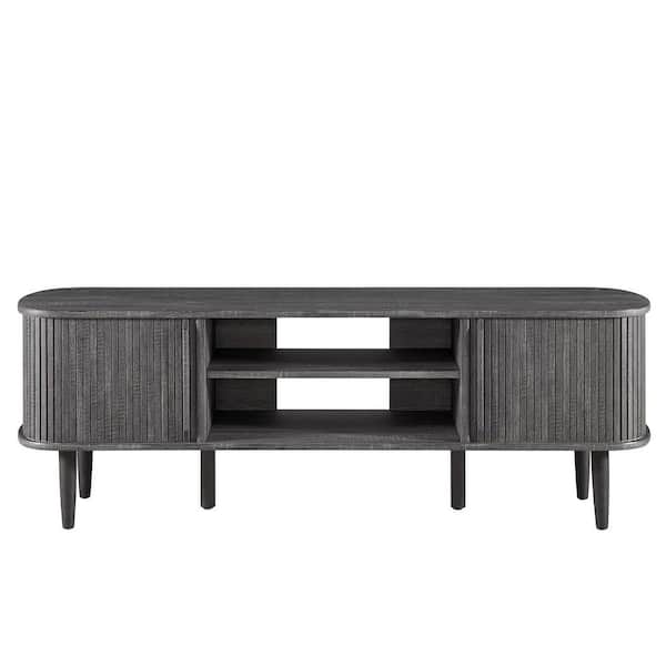 MODWAY Contour 55 in. TV Stand in Charcoal