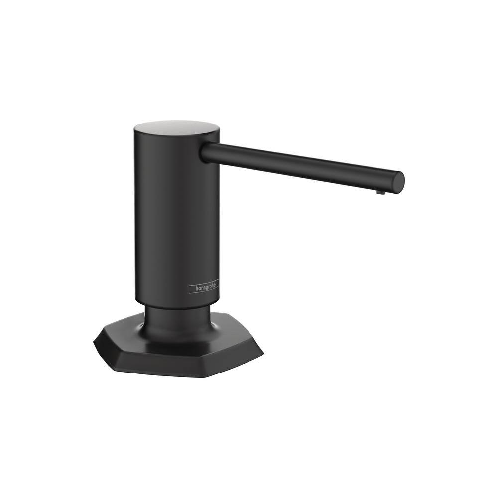 Locarno Matte Black Art Deco Inspired Kitchen Soap Dispenser