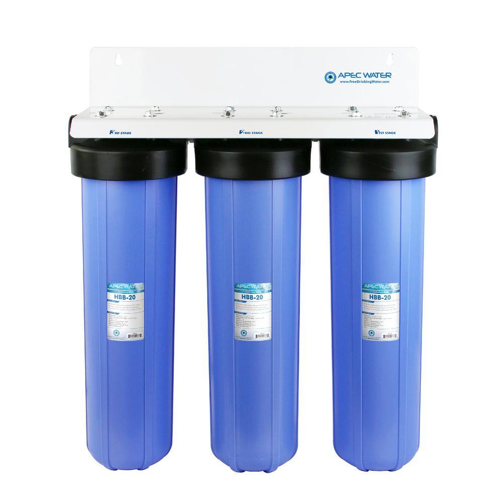 FILTERS Triple Big Blue 20" Whole House Water Filter System 1" 