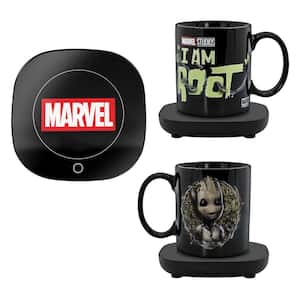 Marvel's Single- Cup 'I Am Groot' Black Coffee Mug with Warmer for Your Drip Coffee Maker
